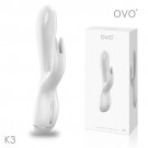 德國OVO-K3 寶妮小兔 5段變頻 多功能 雙叉 震動按摩棒-白色