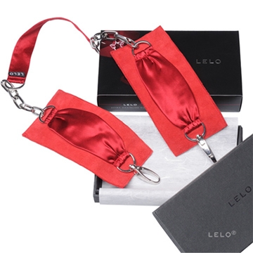 瑞典 LELO 絲綢系列 SUTRA CHAINLINK CUFFS 絲綢手銬 (紅)