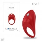 德國OVO-B7 前衛男性 矽膠靜音時尚震動環-紅色