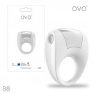 德國OVO-B8 前衛男性 矽膠靜音時尚震動環-白色