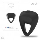 德國OVO-B9 前衛男性 矽膠靜音時尚震動環-黑色