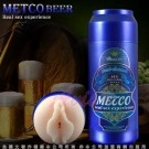 METCO BEER淡啤酒 啤酒罐造型男用自慰杯-藍