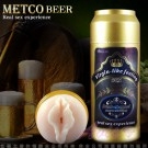 METCO BEER淡啤酒 啤酒罐造型男用自慰杯-金