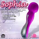 APHRODISIA SOPHIA 索菲亞 10段變頻 全矽膠防水AV女優按摩棒 紫紅 USB充電(S)
