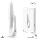 德國OVO J2 茉莉 7段變頻 多功能 雙叉 陰蒂刺激按摩棒 充電式 白色