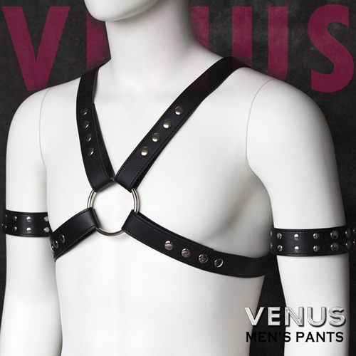 Venus 男用裝飾臂帶+胸甲 捆綁捆束縛組