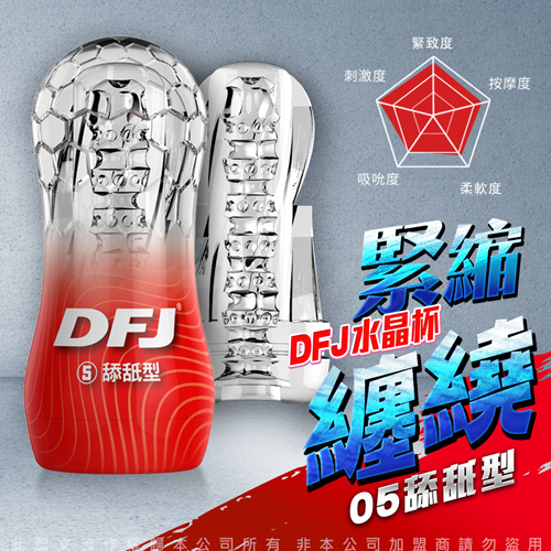 DFJ水晶杯 全包裹式吸吮立體通道自慰杯-舔舐型