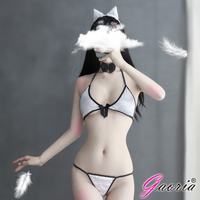 【Gaoria】小野貓角色扮演服 亮片套裝-白