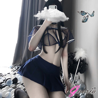 【Gaoria】調情小學妹 日系透明性感水手三點式學生套裝