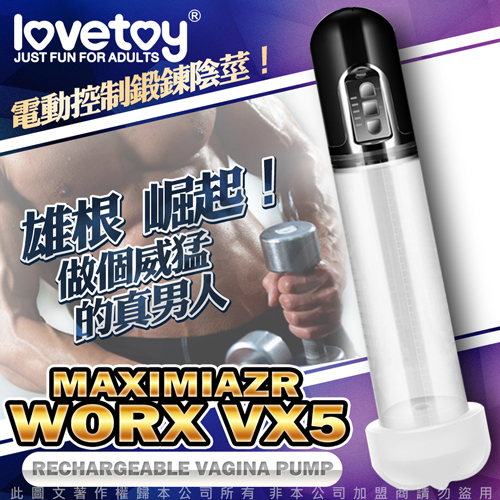 Lovetoy Maximizer Worx VX5-USB充電式真空吸引陰莖鍛練器-口交版